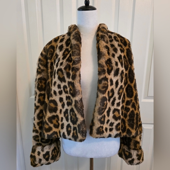 Mondi Jackets & Blazers - Vintage MONDI faux Fur Leopard Statement Coat-Made In Germany-Y2K Mob Wife Lux